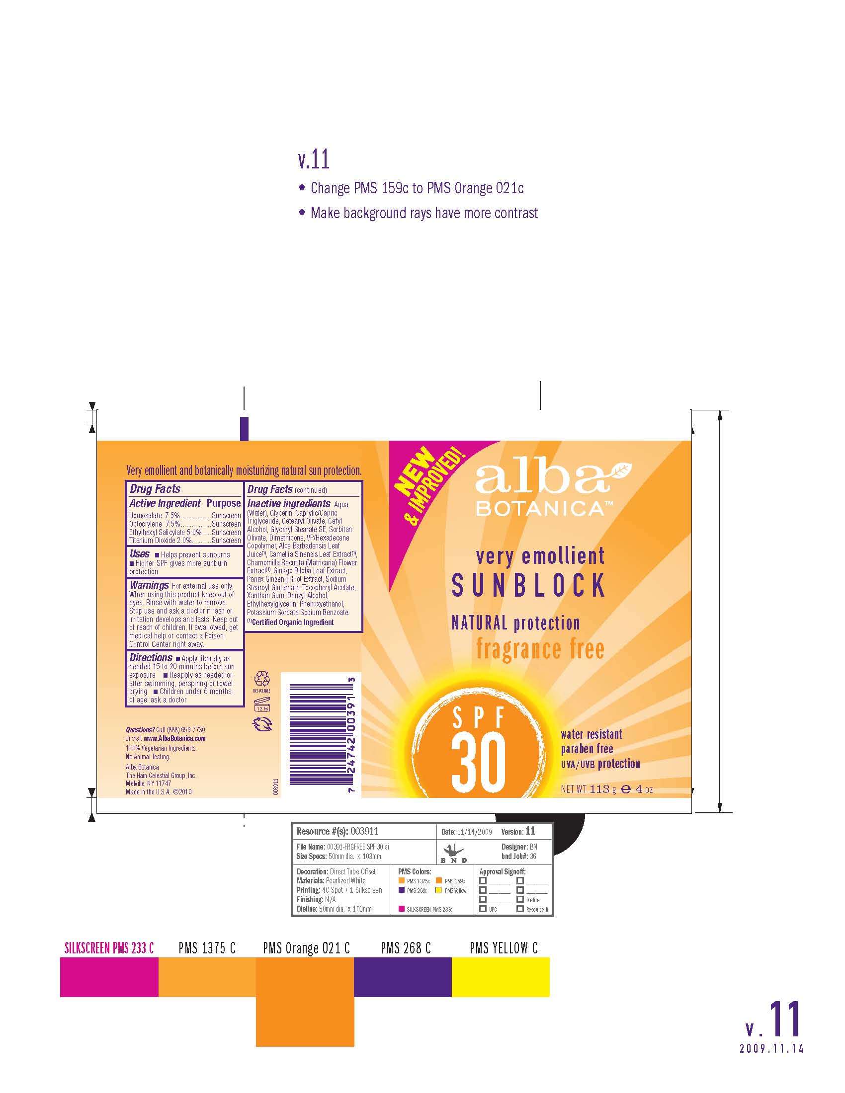 Alba Sunblock Natural FF SPF 30